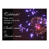Celebration Wedding purple Custom Announcements