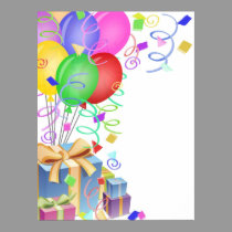 Celebration with Colorful Balloons and Presents Il posters