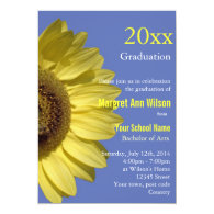 Celebration with sunflowers, graduation. personalized announcements