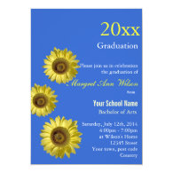 Celebration with sunflowers, graduation. invitation