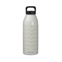 celegant creme chevron zigzag pattern water bottles