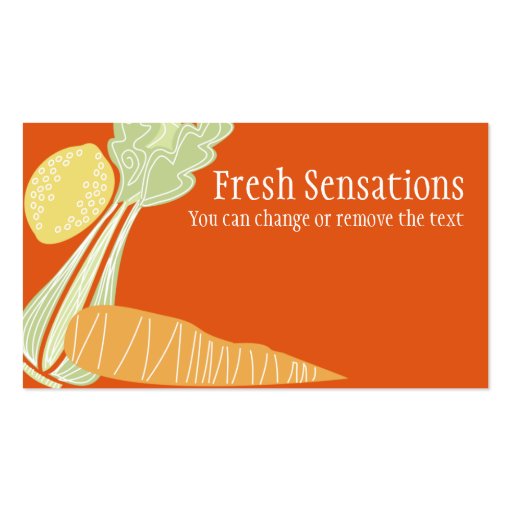 celery carrot lemon fruit vegetable business ca... business card templates
