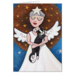 Celeste and her Cat - Greeting Card