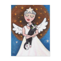 Celeste and her Cat Postcard
