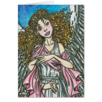 Celeste Angel Seasons Greeting Holiday Card cards