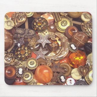 Celestial Amber Buttons mousepad