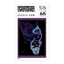 celestial cat2 postage stamp