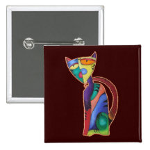Celestial Cat Buttons