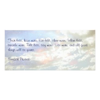 Celestial Clouds, Swedish Proverb Card Rack Card Template