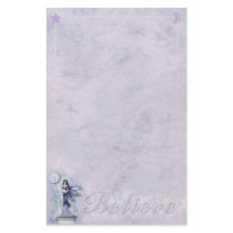 Celestial Fairy Moon Stars 'Believe' Stationary Stationery