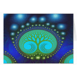 Celestial Forest Nature Pattern Abstract Art Greeting Cards