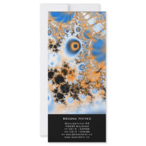 Celestial · Fractal Art · Blue & Orange Customized Rack Card