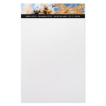 Celestial · Fractal Art · Blue &amp; Orange Personalized Stationery