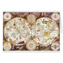 Celestial map from the 17th century cards