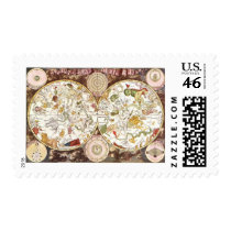 Celestial map from the 17th century postage by MyOtherPlanet Celestial map from the 17th century postage