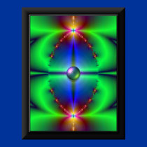 Celestial Masquerade Poster with Printed Frame