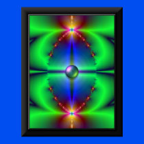 Celestial Masquerade Poster with Printed Frame