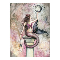 Celestial Mermaid Fantasy Art Poster Print by robmolily Celestial Mermaid Fantasy Art Poster Print