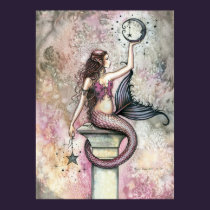 Celestial Mermaid Fantasy Art Poster Print posters