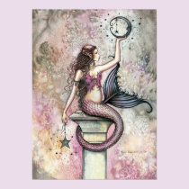Celestial Mermaid Fantasy Art Poster Print