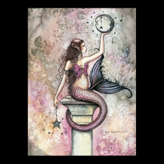 Celestial Mermaid Fantasy Art Poster Print