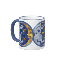 Celestial Moon and Stars mugs