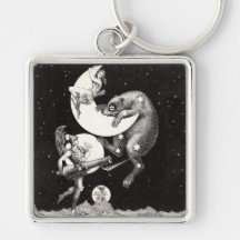 Celestial Moon Goddess Luna Ursa Major and Mars Key Chains