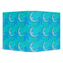 Celestial Moons Blue Notebook binders