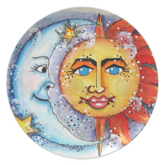 Celestial Sun Moon Plates 