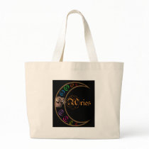 Celestrial Moon Aries Canvas Bag