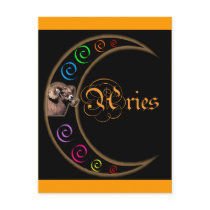 Celestrial Moon Aries Post Cards