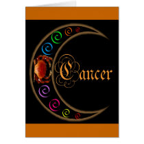 Celestrial Moons Zodiac Cancer Greeting Cards