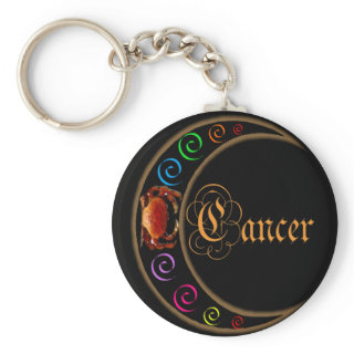 Celestrial Moons Zodiac Cancer Key Chain