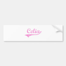 Celia Classic Style Name Bumper Stickers