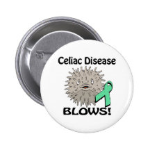 Celiac Disease Blows Awareness Design Pinback Button