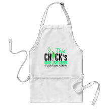 CELIAC DISEASE Chick Gone Light Green Aprons