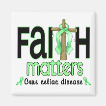 Celiac Disease Faith Matters Cross 1 Fridge Magnet