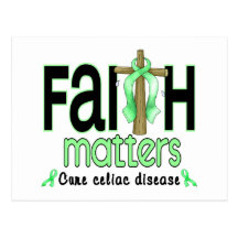 Celiac Disease Faith Matters Cross 1 Post Cards