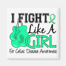 Celiac Disease I Fight Like A Girl 15.5 Refrigerator Magnet