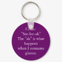 Celiac: "See-lee-ak" keychain by ZellaDesigns Celiac: "See-lee-ak" keychain