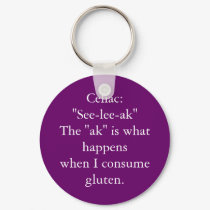 Celiac: "See-lee-ak" keychain by ZellaDesigns Celiac: "See-lee-ak" keychain