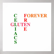 Celiacs Gluten Free Forever Posters