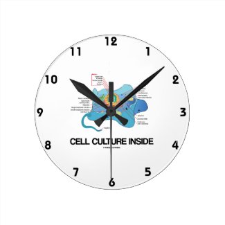Cell Culture Inside (Eukaryotic Cell) Wall Clock