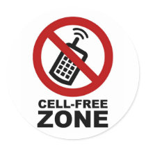 Cell Phone Free zone Sticker