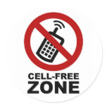 Cell Phone Free zone stickers