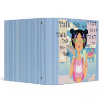 Cell Phone Girl Teenager Notebook binders by dooni_notebooks Cell Phone Girl Teenager Notebook binders