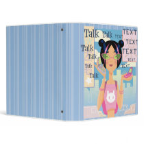 Cell Phone Girl Teenager Notebook binders by dooni_notebooks Cell Phone Girl Teenager Notebook binders
