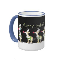 Cell Phone Reindeer Coffee Mug