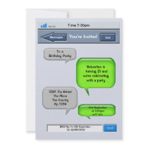 Cell Phone Text Party Announcements