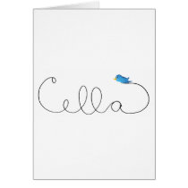 cella3 greeting card